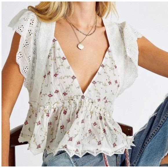 Free People Rosebud Embroidered Top - Picture 13 of 13